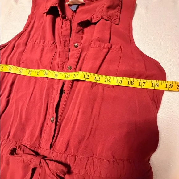 Universal Thread Rust Sleeveless Wide-Leg Jumpsuit with Drawstring - Picture 5 of 9